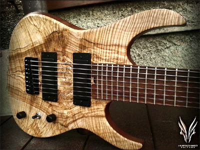 8 String Guitar with Spalted and Figured Maple top by Hufschmid Guitars www.hufschmidguitars.com Switzerland